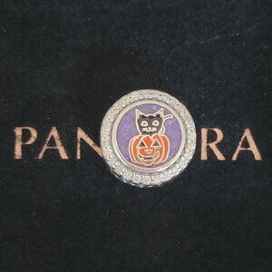 Pandora Halloween Black Cat and Pumpkin Bead GREAT SMOKY MTNS Charm Pendant S925